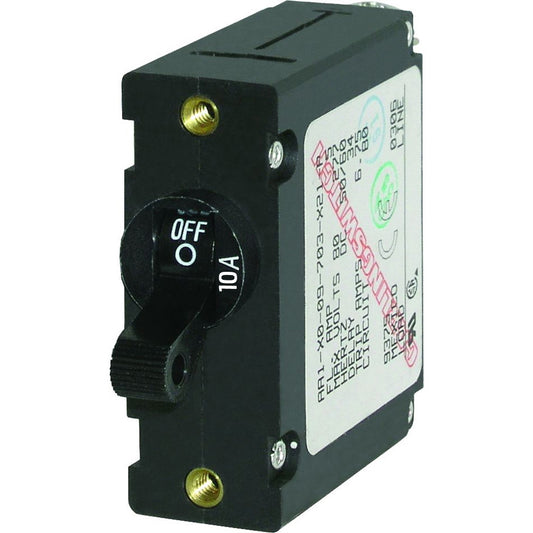 Blue Sea 7204 AC / DC Single Pole Magnetic World Circuit Breaker - 10 Amp [7204] | Circuit Breakers by Blue Sea Systems 
