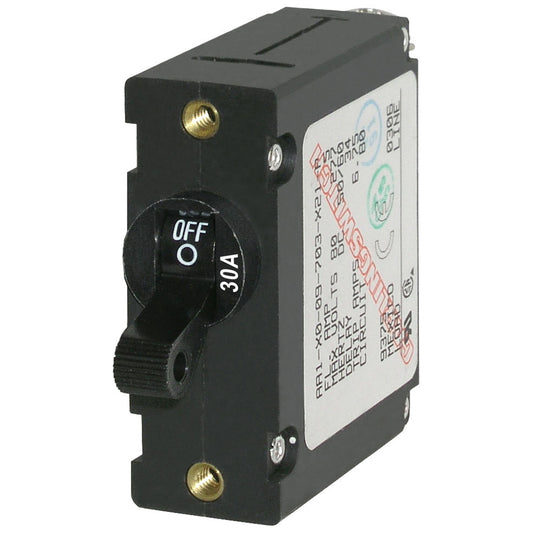 Blue Sea 7220 AC / DC Single Pole Magnetic World Circuit Breaker  -  30 Amp [7220] | Circuit Breakers by Blue Sea Systems 