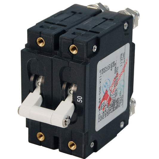 Blue Sea 7251 C-Series Double Pole Circuit Breaker - 50A [7251] | Circuit Breakers by Blue Sea Systems 