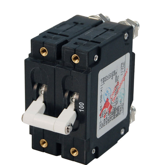 Blue Sea 7258 C-Series Double Pole Circuit Breaker - 100A [7258] | Circuit Breakers by Blue Sea Systems 
