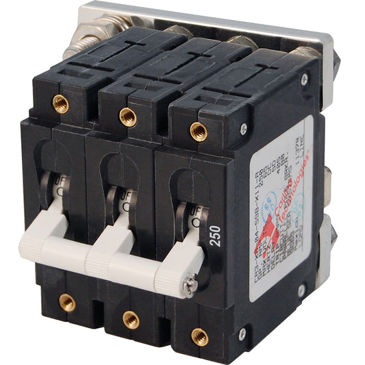 Blue Sea 7270 250A C-Series Triple Pole Toggle DC Circuit Breaker [7270] | Circuit Breakers by Blue Sea Systems 