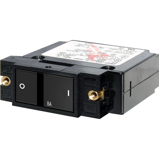Blue Sea 7401 Single Pole Small Case 2" Flat Rocker Circuit Breaker - 8 Amp [7401] | Circuit Breakers by Blue Sea Systems 