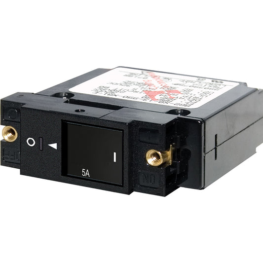 Blue Sea 7425 Single Pole Small Case 2" Slot Reset Rocker Circuit Breaker  -  5 Amp [7425] | Circuit Breakers by Blue Sea Systems 