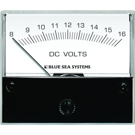 Blue Sea 8003 DC Analog Voltmeter - 2-3/4" Face, 8-16 Volts DC [8003] | Meters & Monitoring by Blue Sea Systems 