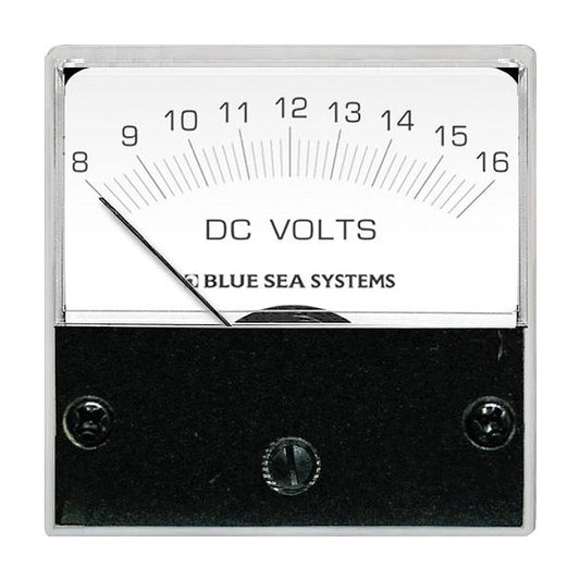 Blue Sea 8028 DC Analog Micro Voltmeter - 2" Face, 8-16 Volts DC [8028] | Meters & Monitoring by Blue Sea Systems 