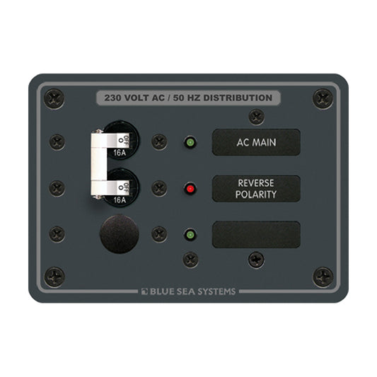 Blue Sea 8129 AC Main + Branch A-Series Toggle Circuit Breaker Panel (230V) - Main + 1 Position [8129] | Electrical Panels by Blue Sea Systems 