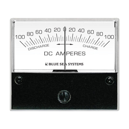 Blue Sea 8253 DC Zero Center Analog Ammeter - 2-3/4" Face, 100-0-100 Amperes DC [8253] | Meters & Monitoring by Blue Sea Systems 