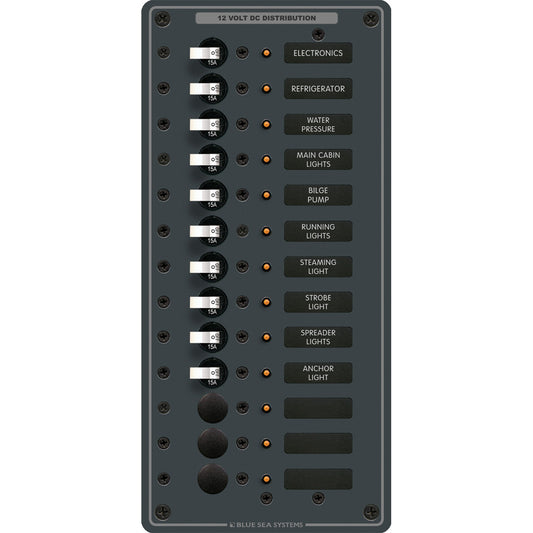 Blue Sea 8376 Panel DC 13 Position Vertical [8376] | Electrical Panels by Blue Sea Systems 