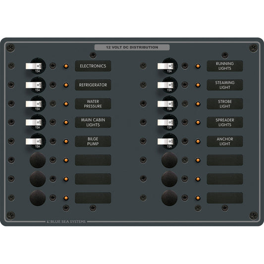 Blue Sea 8377 Panel DC 16 Position [8377] | Electrical Panels by Blue Sea Systems 