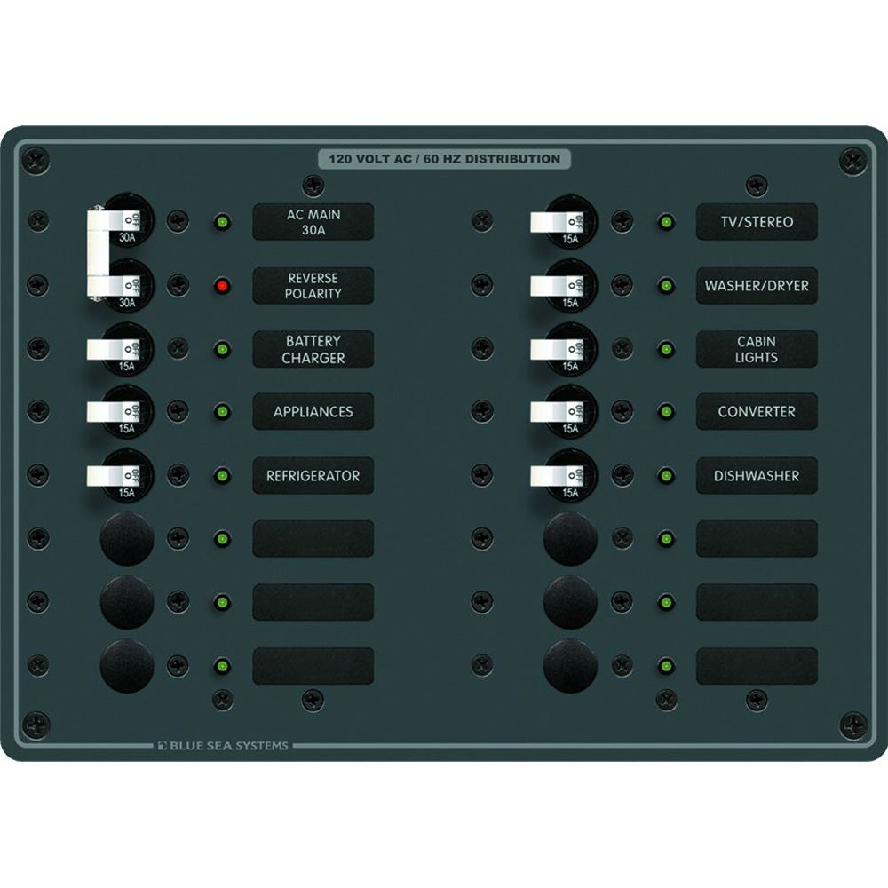 Blue Sea 8464 AC Main +14 Positions [8464] | Electrical Panels by Blue Sea Systems 