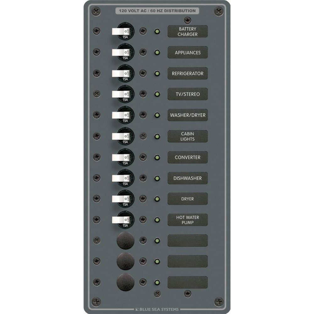 Blue Sea 8480 AC 13 Position - Vertical [8480] | Electrical Panels by Blue Sea Systems 