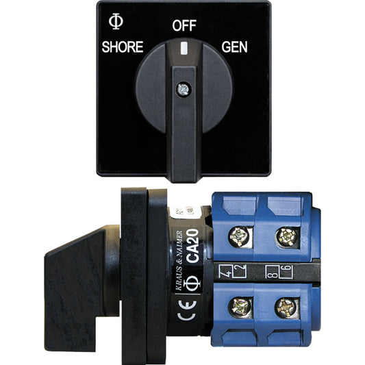 Blue Sea 9009 Switch, AC 120VAC 32A OFF +2 Position [9009] | Switches & Accessories by Blue Sea Systems 