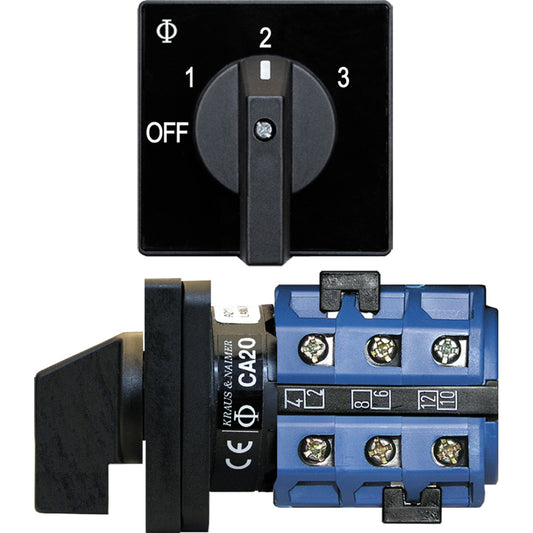 Blue Sea 9010 Switch, AV 120VAC 32A OFF +3 Positions [9010] | Switches & Accessories by Blue Sea Systems 