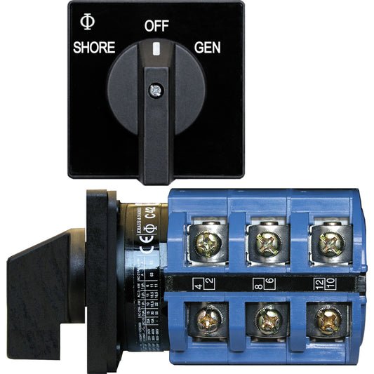 Blue Sea 9019 Switch, AC 240VAC 63A OFF +2 Positions [9019] | Switches & Accessories by Blue Sea Systems 