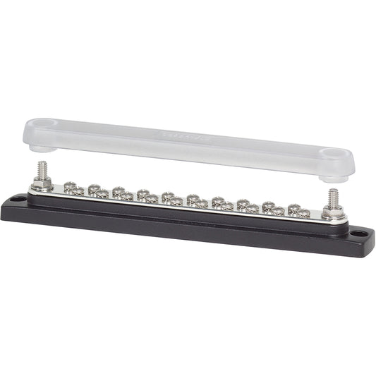 Blue Sea 2312, 150 Ampere Common Busbar 20 x 8-32 Screw Terminal with Cover [2312] | Busbars, Connectors & Insulators by Blue Sea Systems 