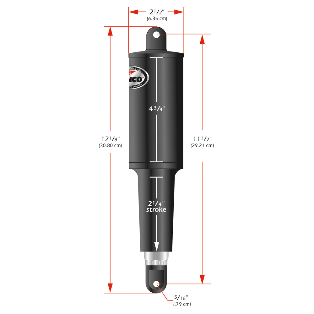 Lenco 101 Standard Actuator - 12V - 2-1/4" Stroke [15054-001] | Trim Tab Accessories by Lenco Marine 