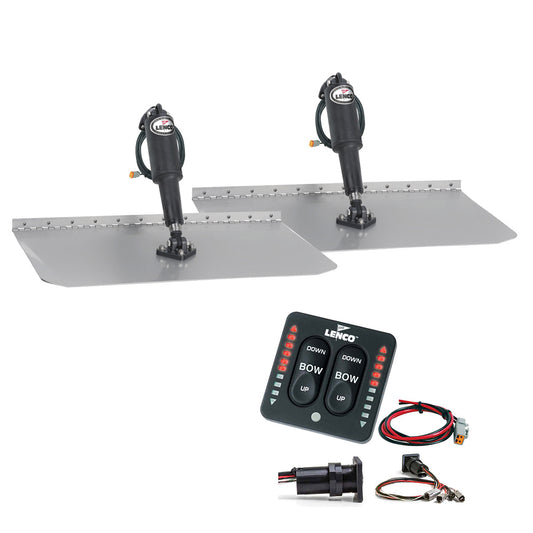 Lenco 12" x 12" Standard Trim Tab Kit w/LED Integrated Switch Kit 12V [15109-103] | Trim Tabs by Lenco Marine 