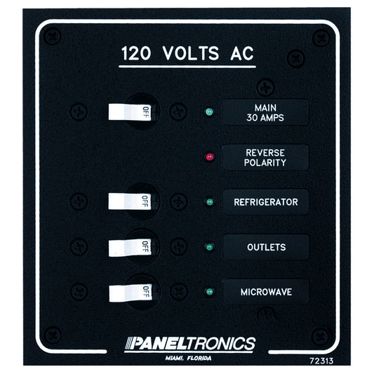 Paneltronics Standard AC 3 Position Breaker Panel & Main w/LEDs [9972313B] | Electrical Panels by Paneltronics 