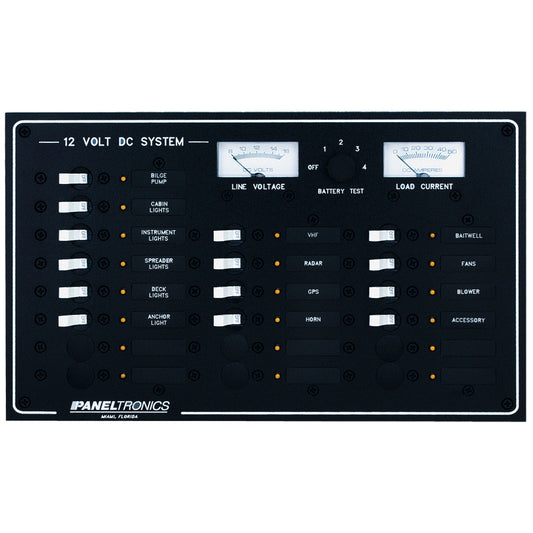 Paneltronics Standard DC 20 Position Breaker Panel & Meter [9973210B] | Electrical Panels by Paneltronics 