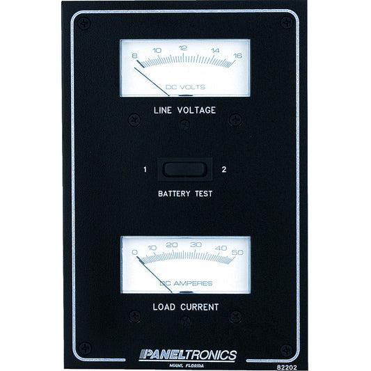 Paneltronics Standard DC Meter Panel w/Voltmeter & Ammeter [9982202B] | Meters & Monitoring by Paneltronics 