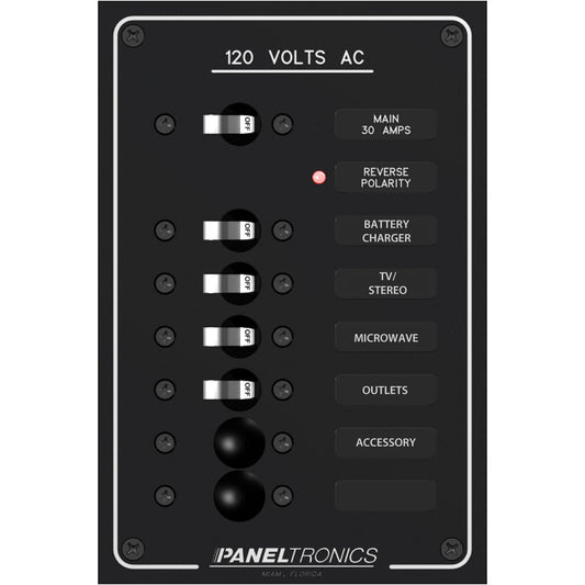 Paneltronics Standard AC 6 Position Breaker Panel & Main [9982305B] | Electrical Panels by Paneltronics 