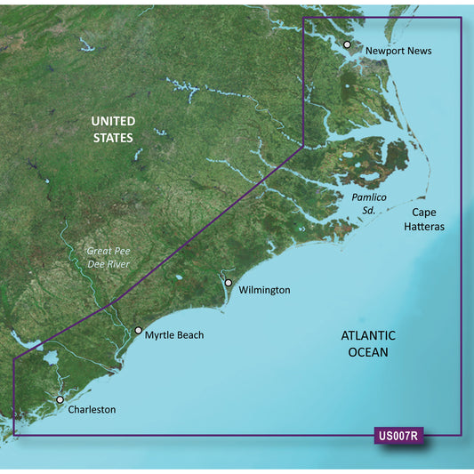 Garmin BlueChart g3 Vision HD - VUS007R - Norfolk - Charleston - microSD/SD [010-C0708-00] | Garmin BlueChart Vision by Garmin 