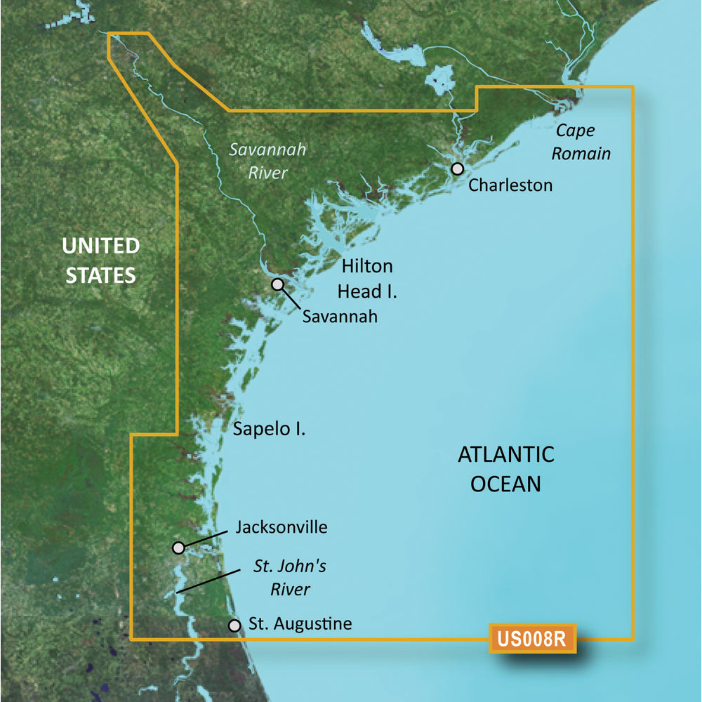 Garmin BlueChart g3 Vision HD - VUS008R - Charleston to Jacksonville - microSD/SD [010-C0709-00] | Garmin BlueChart Vision by Garmin 