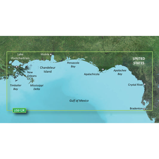 Garmin BlueChart g3 Vision HD - VUS012R - Tampa - New Orleans - microSD/SD [010-C0713-00] | Garmin BlueChart Vision by Garmin 