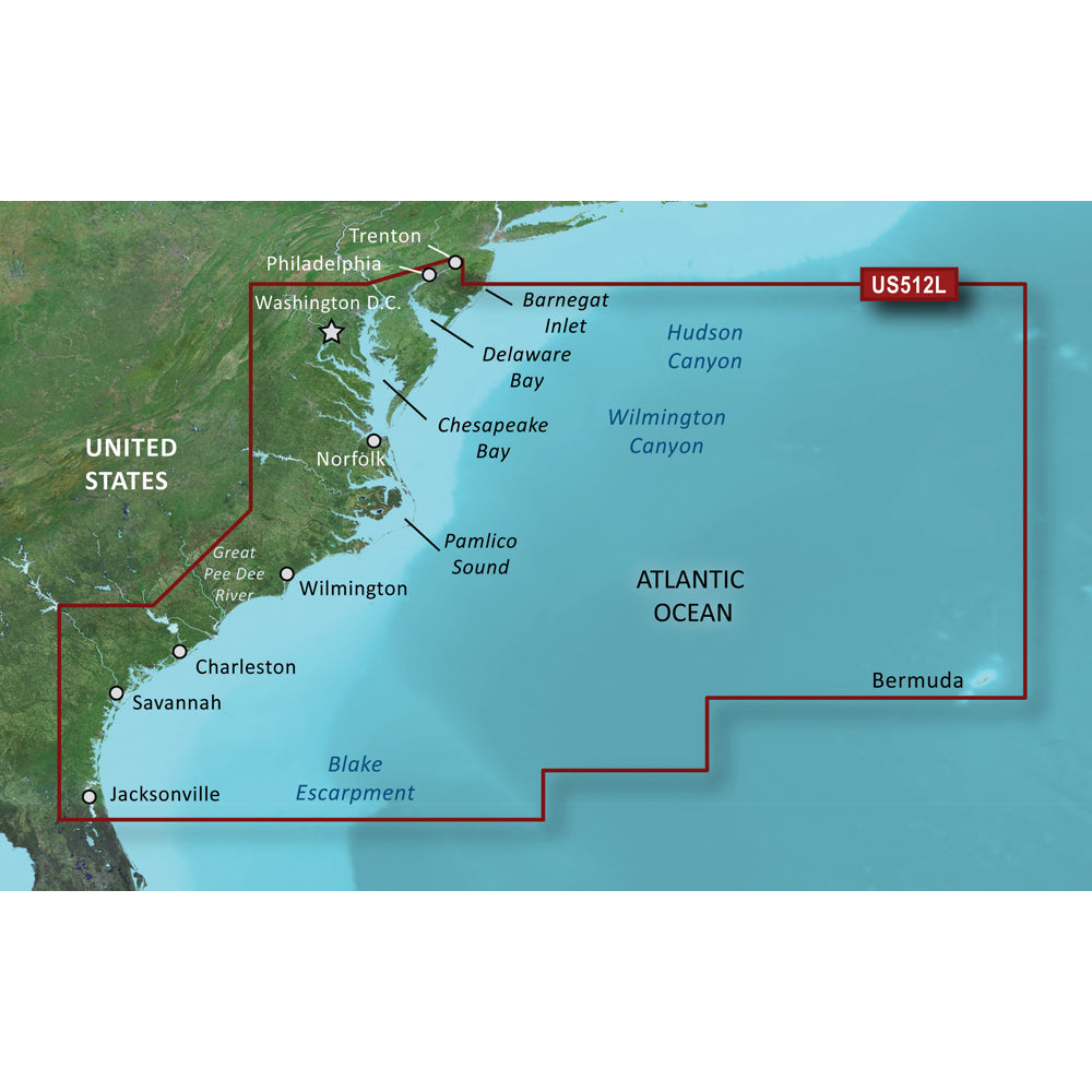 Garmin BlueChart g3 Vision HD - VUS512L - Mid-Atlantic - microSD/SD [010-C0741-00] | Garmin BlueChart Vision by Garmin 