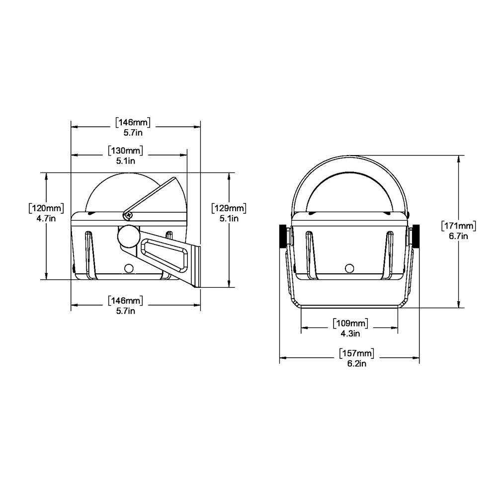 Ritchie HB-740 Helmsman Compass - Bracket Mount - Black [HB-740] | Compasses by Ritchie 