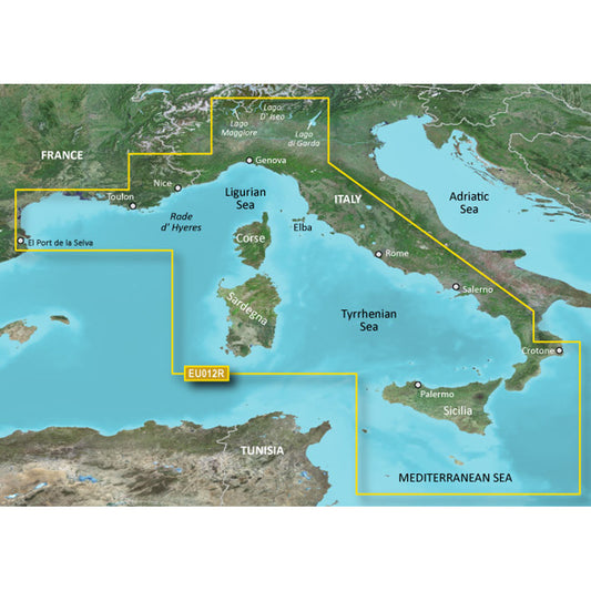 Garmin BlueChart g3 Vision HD - VEU012R - Italy, West Coast - microSD/SD [010-C0770-00] | Garmin BlueChart Vision Foreign by Garmin 