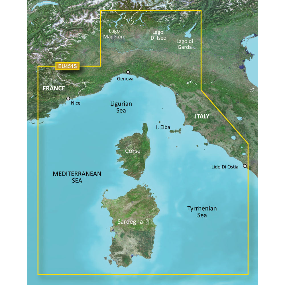 Garmin BlueChart g3 Vision HD - VEU451S - Legurian Sea, Corsica  Sardinia - microSD/SD [010-C0795-00] | Garmin BlueChart Vision Foreign by Garmin 