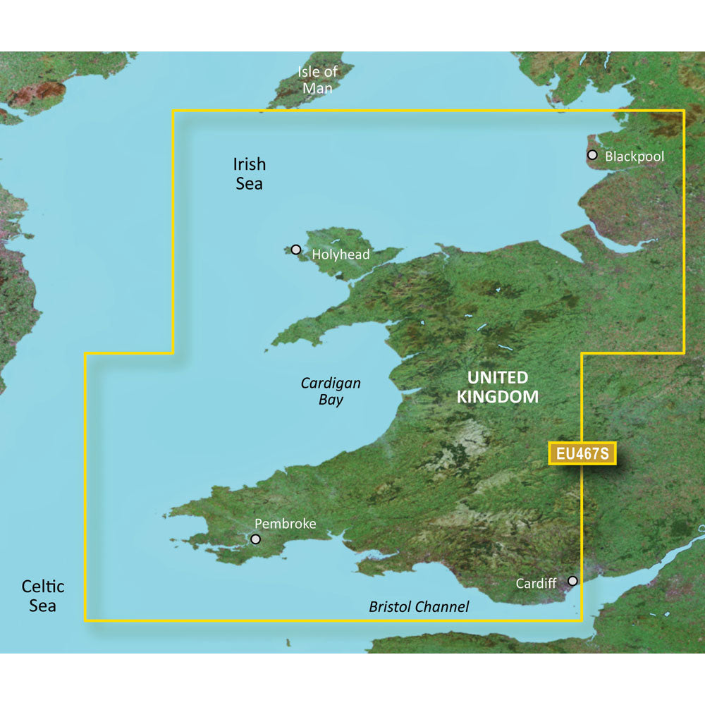 Garmin BlueChart g3 Vision HD - VEU467S - Blackpool to Cardiff - microSD/SD [010-C0811-00] | Garmin BlueChart Vision Foreign by Garmin 