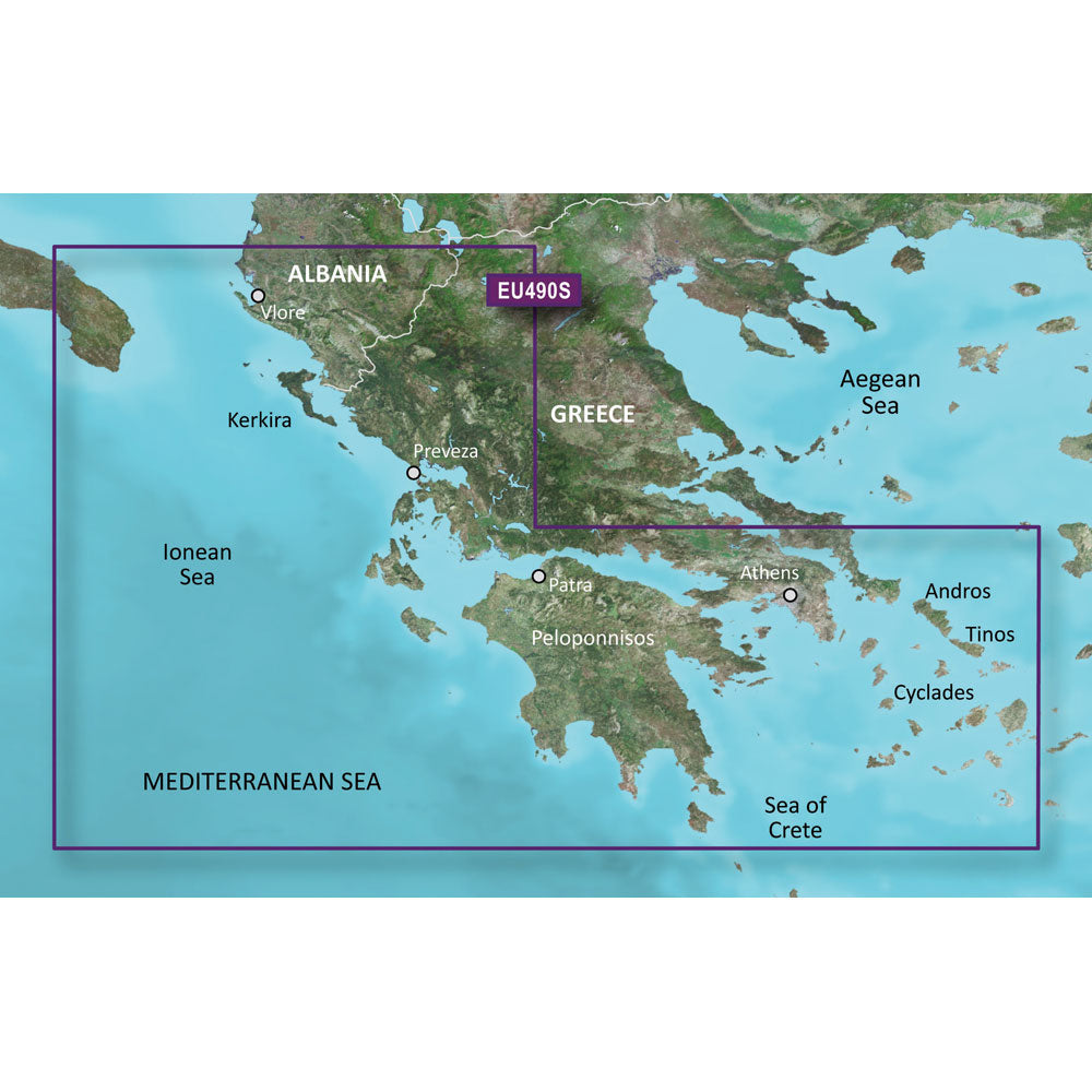 Garmin BlueChart g3 Vision HD - VEU490S - Greece West Coast  Athens - microSD/SD [010-C0834-00] | Garmin BlueChart Vision Foreign by Garmin 