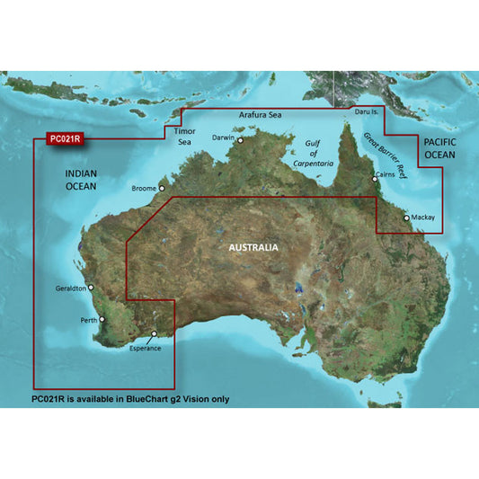 Garmin BlueChart g3 Vision HD - VPC021R - Mackay NW to Esperance - microSD/SD