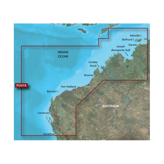 Garmin BlueChart g3 Vision HD - VPC411S - Geraldton - Darwin - microSD/SD [010-C0869-00] | Garmin BlueChart Vision Foreign by Garmin 