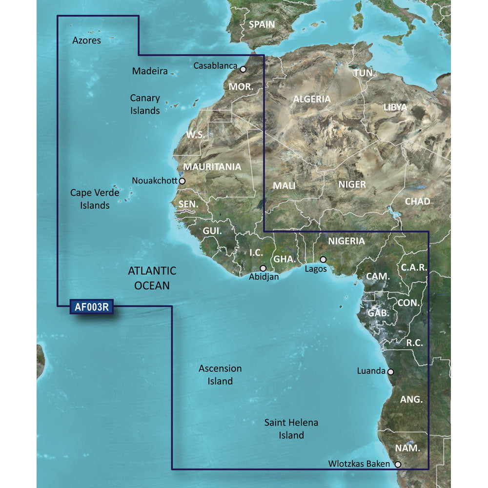 Garmin BlueChart g3 Vision HD - VAF003R - Western Africa - microSD/SD [010-C0749-00] | Garmin BlueChart Vision Foreign by Garmin 