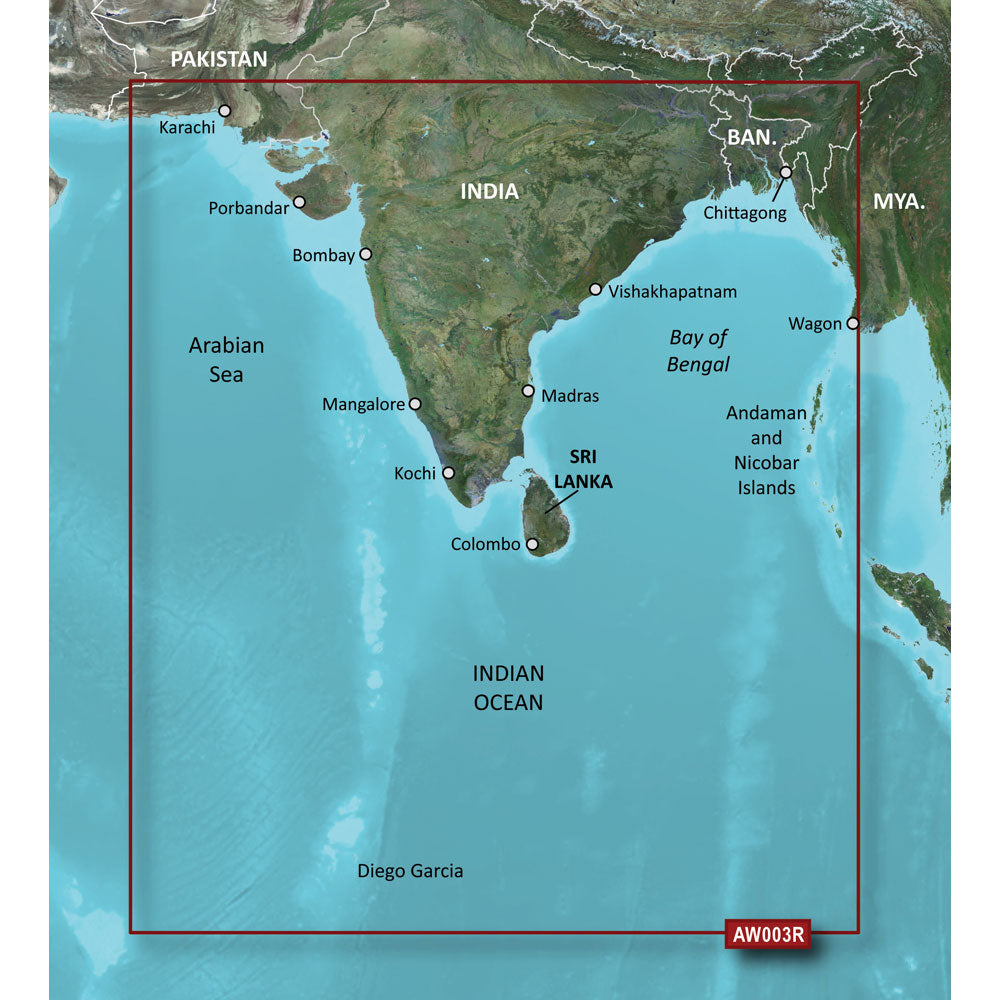 Garmin BlueChart g3 Vision HD - VAW003R - Indian Subcontinent - microSD/SD [010-C0755-00] | Garmin BlueChart Vision Foreign by Garmin 