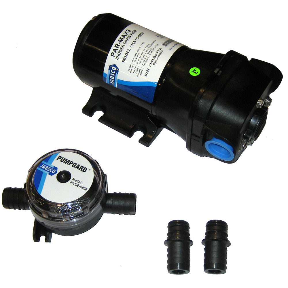 Jabsco PAR-Max 3 Shower Drain Pump 12V 3.5 GPM [31610-0092] | Marine Sanitation by Jabsco 