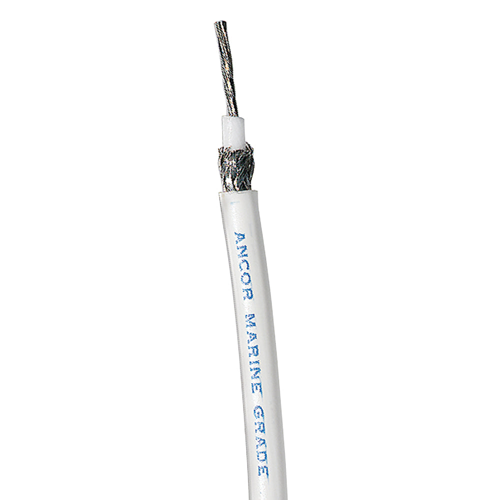 Ancor RG 8X White Tinned Coaxial Cable - 100 [151510] | Wire by Ancor 