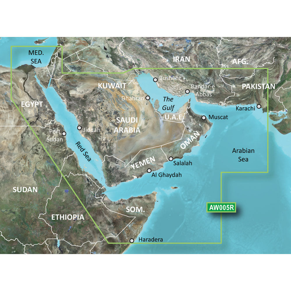 Garmin BlueChart g3 Vision HD - VAW005R - The Gulf  Red Sea - microSD/SD [010-C0924-00] | Garmin BlueChart Vision Foreign by Garmin 