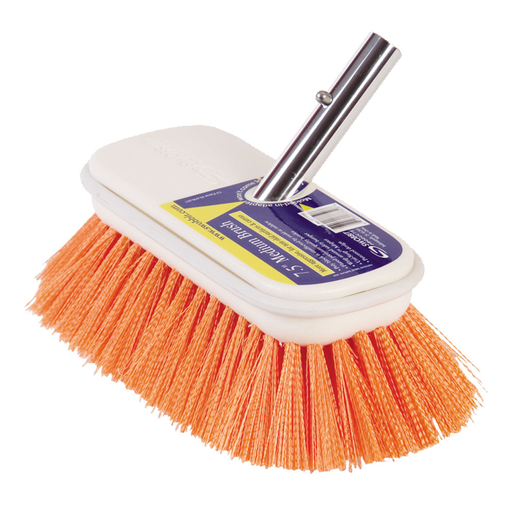 Swobbit 7.5" Medium Brush - Orange [SW77350] | Cleaning by Swobbit 