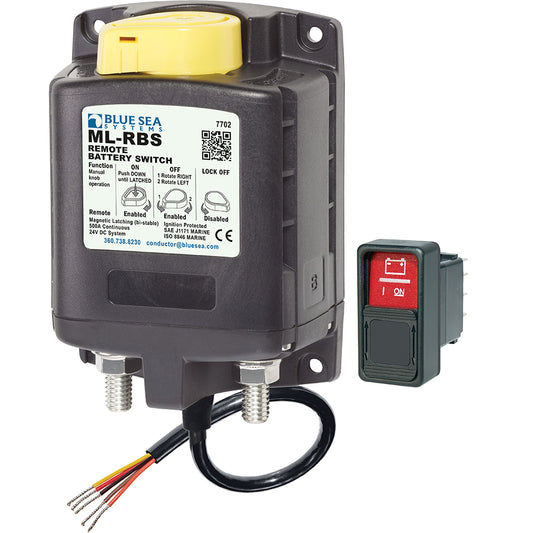 Blue Sea 7702 ML-Series Remote Battery Switch w/Manual Control 24V DC [7702] | Battery Management by Blue Sea Systems 