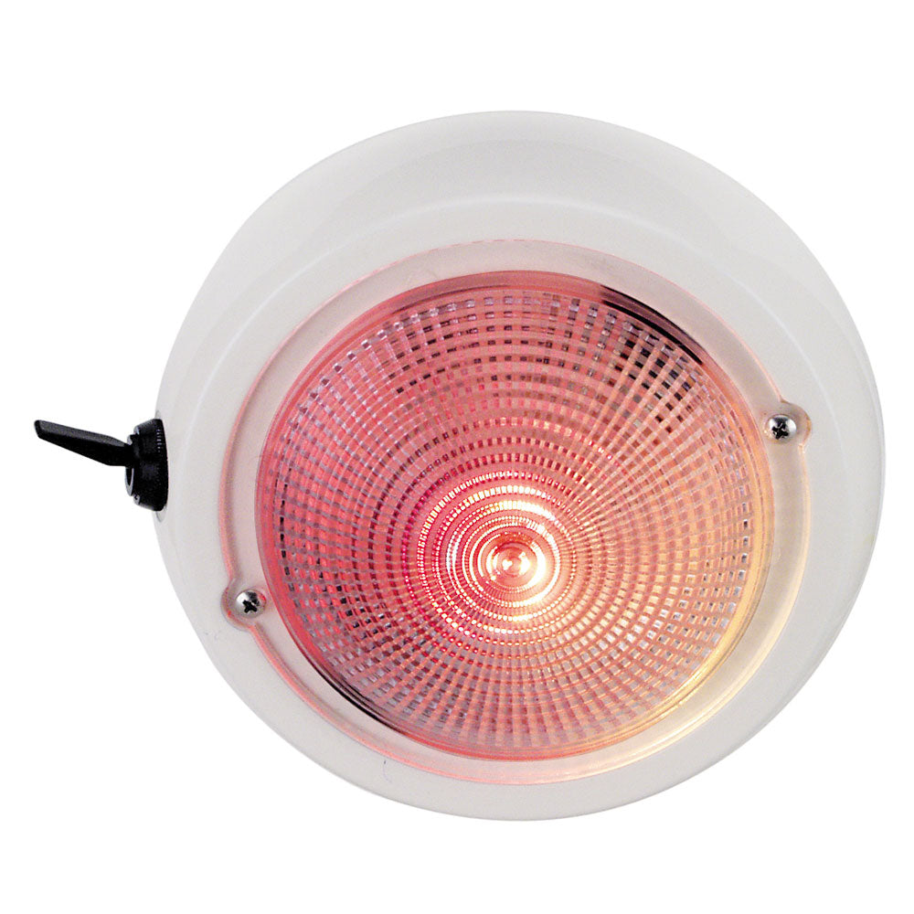 Perko Dome Light w/Red & White Bulbs [1263DP1WHT] | Dome/Down Lights by Perko 