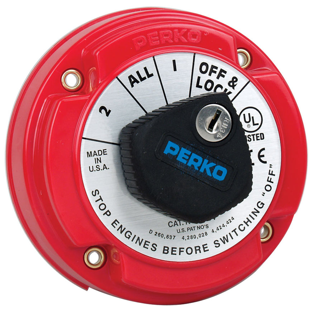 Perko 8504DP Medium Duty Battery Selector Switch w/Alternator Field Disconnect & Key Lock [8504DP] | Battery Management by Perko 