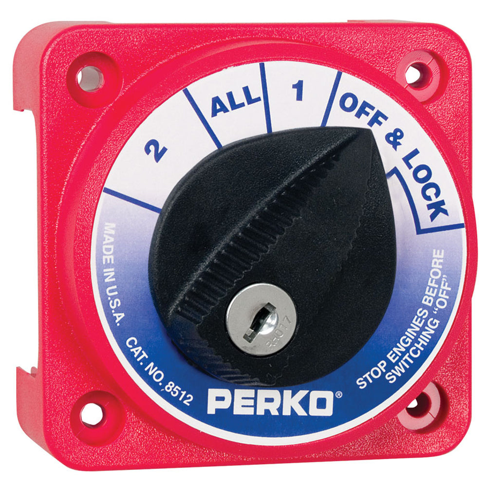 Perko Compact Medium Duty Battery Selector Switch w/Key Lock [8512DP] | Battery Management by Perko 