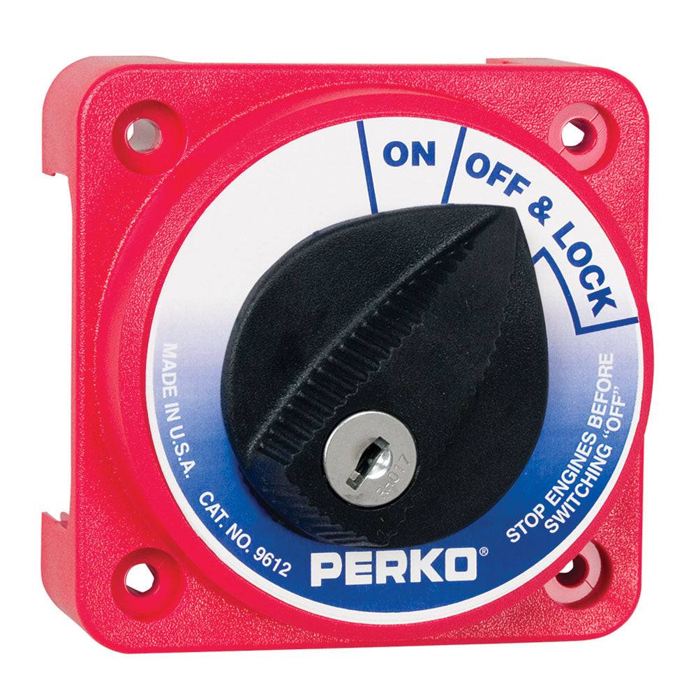 Perko 9612DP Compact Medium Duty Main Battery Disconnect Switch w/Key Lock [9612DP] | Battery Management by Perko 