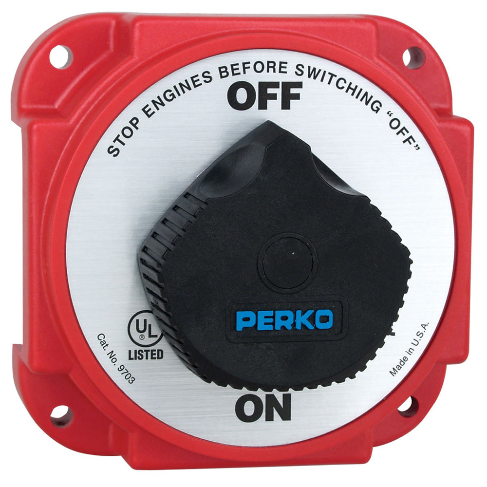 Perko 9703DP Heavy Duty Battery Disconnect Switch w/ Alternator Field Disconnect [9703DP] | Battery Management by Perko 