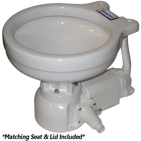 Raritan Sea Era Electric Toilet - Marine Size - Integral Pump - Straight  90 Discharge - 12v [160MI012] | Marine Sanitation by Raritan 