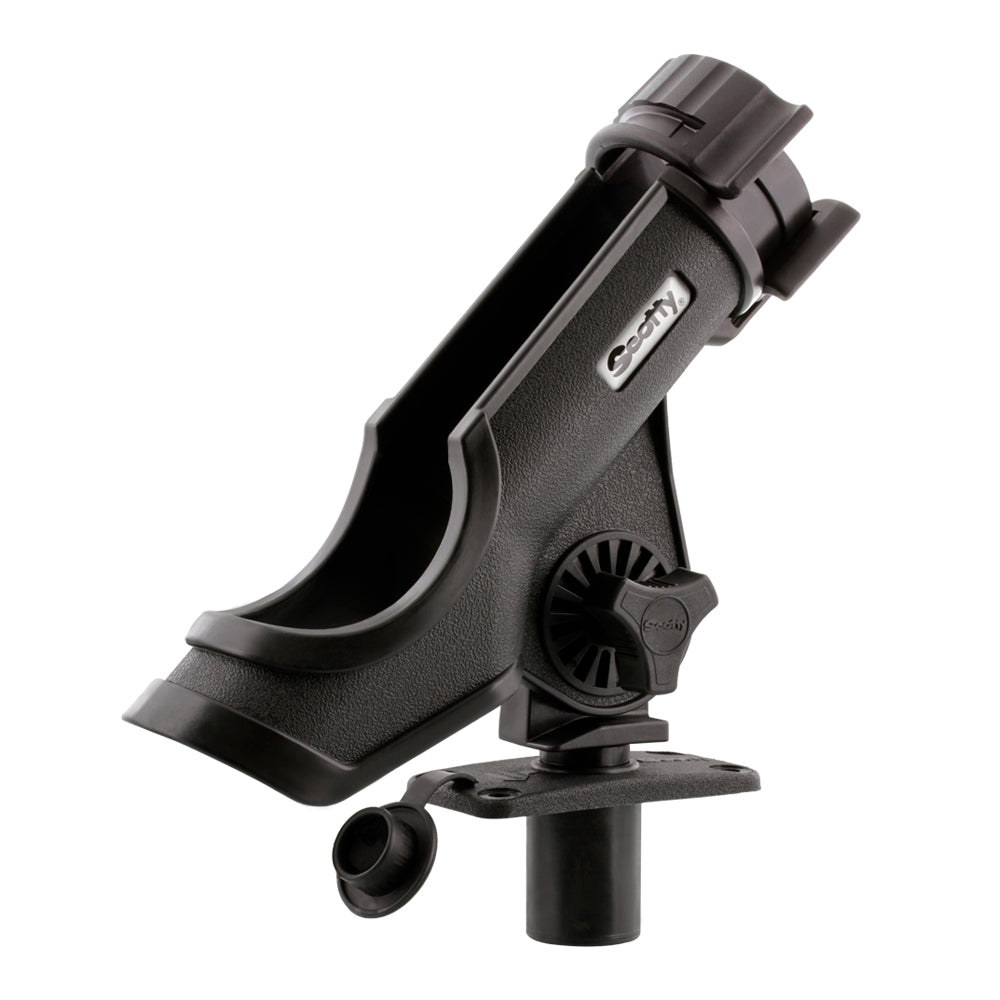 Scotty Powerlock Rod Holder Black w/244 Flush Deck Mount [231-BK] | Rod Holders by Scotty 